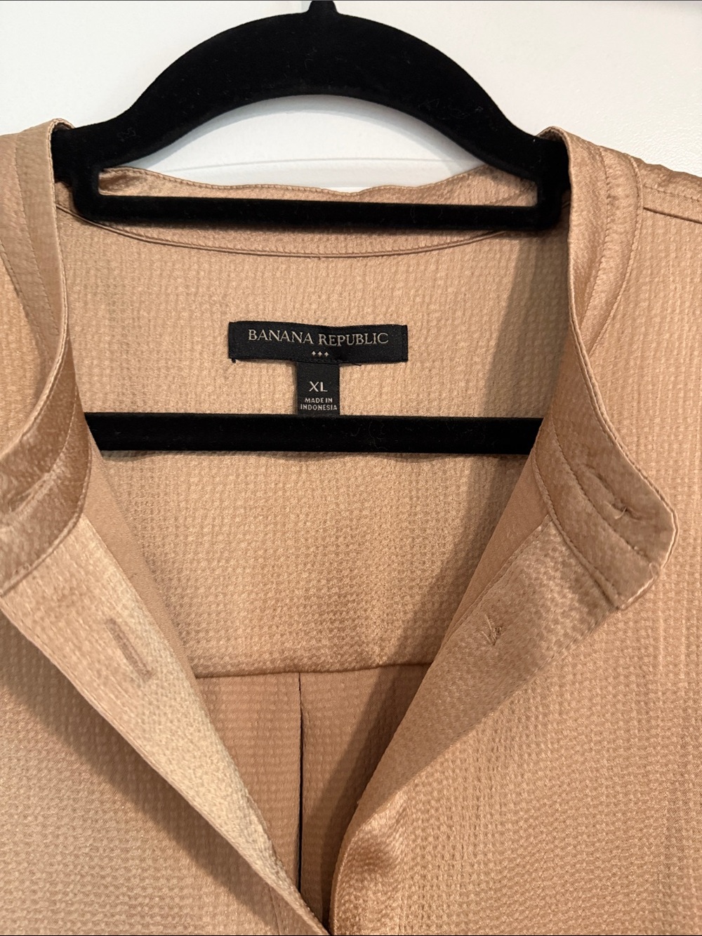 Banana Republic Beige Tan Short-Sleeve Tunic Top work casual Summer - Picture 2 of 4